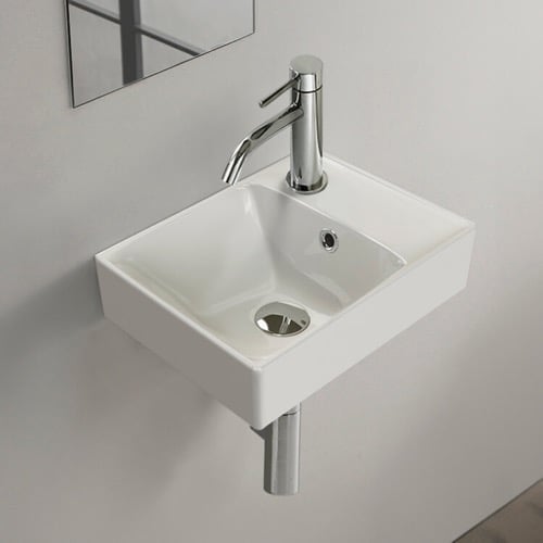 Small Bathrom Sink, Wall Mounted CeraStyle 044200-U